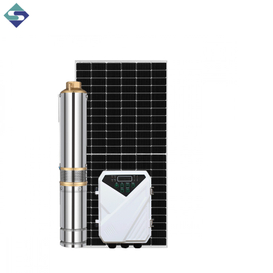 Fuera de la red Sistema de energía solar Bomba de pozo profundo Bomba de pozo solar Bomba centrífuga de 12V CC