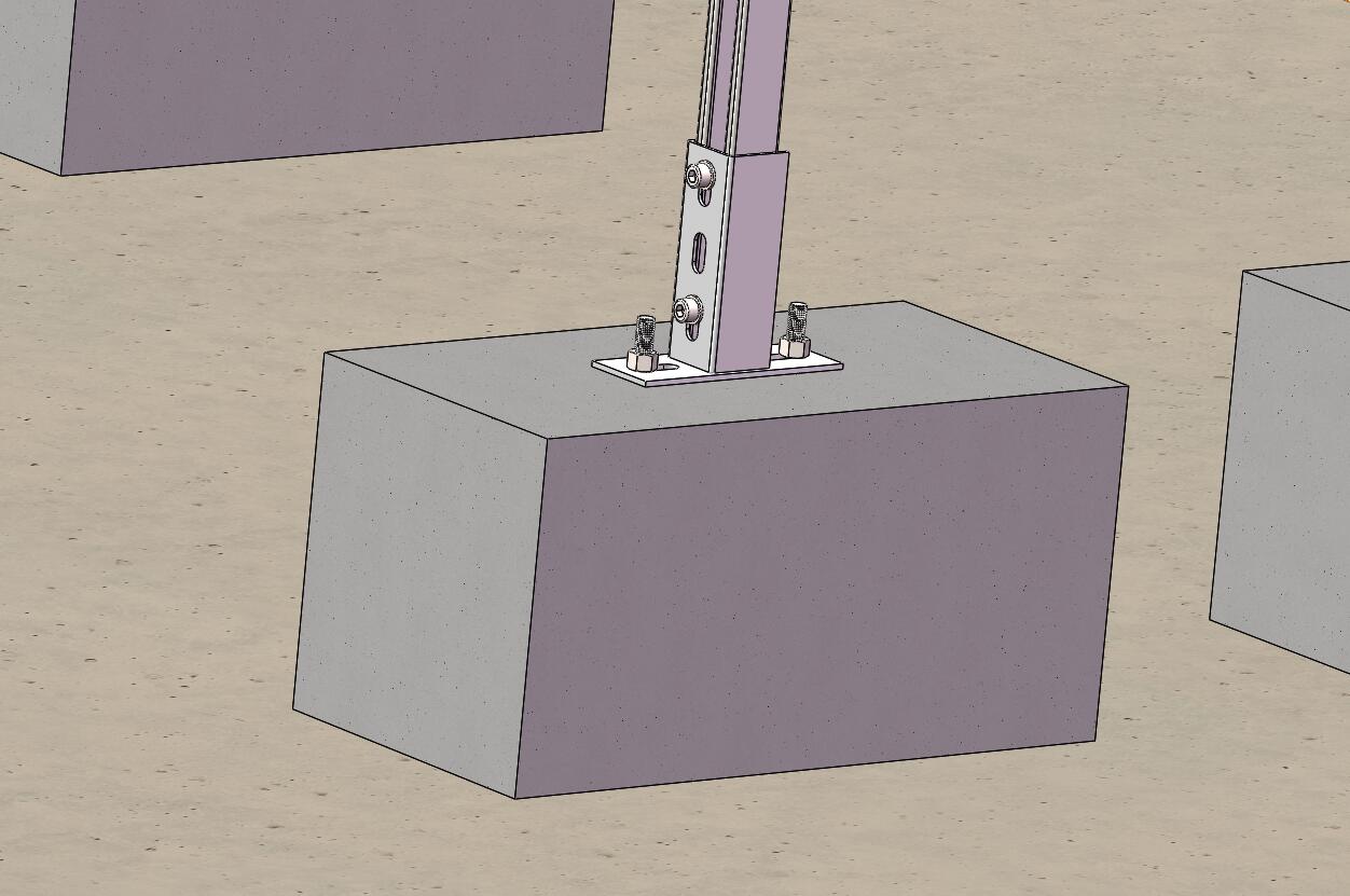 Perfil de aleación de aluminio del sistema de montaje de energía solar de techo plano